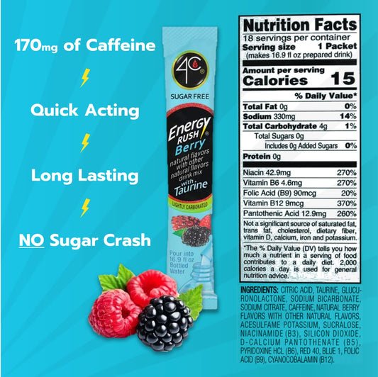 sugar-free berry-flavored formula with no added calories