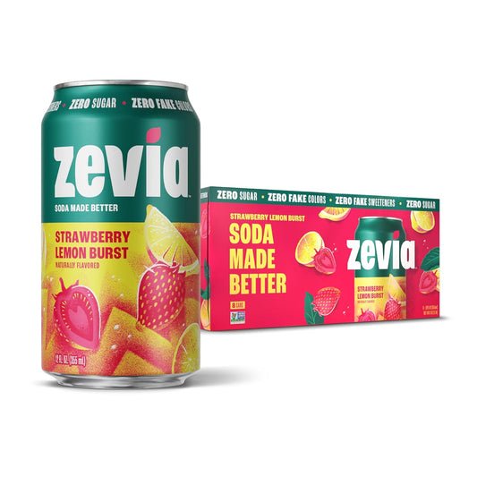 sweetened with plant-derived stevia leaf extract (no aspartame, sucralose, or ace-k)